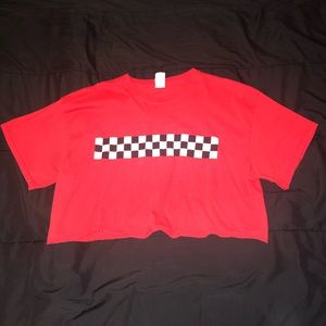 Red crop top